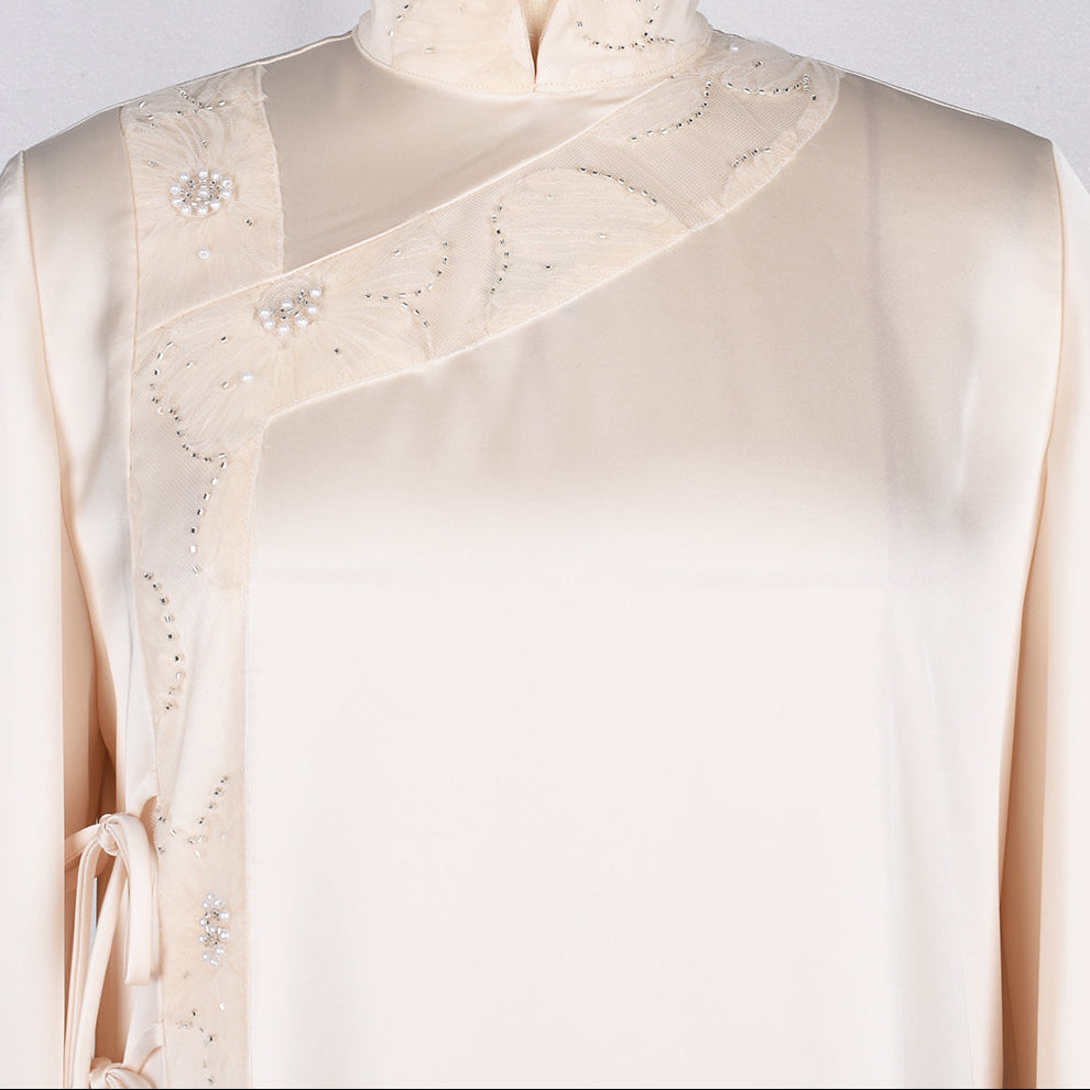 Robe Amaria Pearl vue de face - Robe de soirée élégante